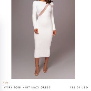 Ivory Knit Maxi Dress